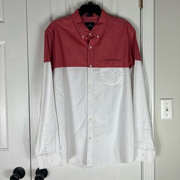 NWT American Eagle Mens Button Down Shirt Size XL - Picture 1 of 4